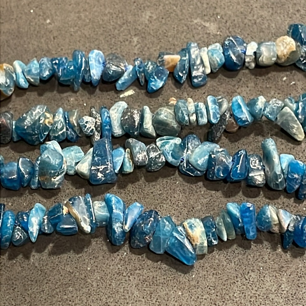 Handmade Blue Apatite Long Necklace - Picture 8 of 11